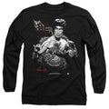 Black - Front - Bruce Lee Unisex Adult The Dragon Long-Sleeved T-Shirt