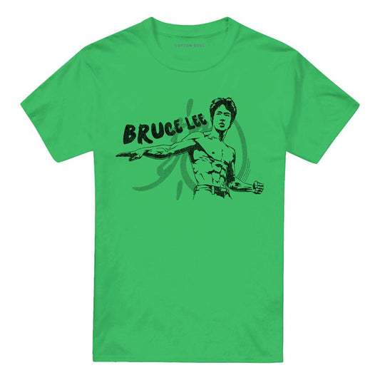 Kelly Green - Front - Bruce Lee Unisex Adult Portrait T-Shirt
