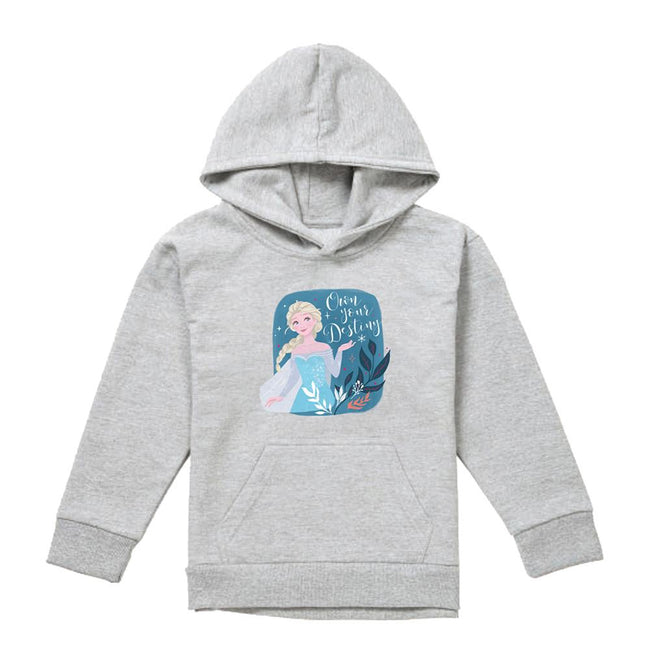 Athletic Heather - Front - Frozen Childrens-Kids Own Your Destiny Elsa Heather Pullover Hoodie