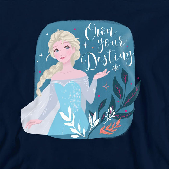 Navy - Back - Frozen Childrens-Kids Own Your Destiny Elsa Hoodie