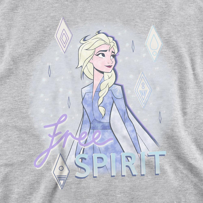 Athletic Heather - Back - Frozen Childrens-Kids Believe In Yourself Elsa Hoodie