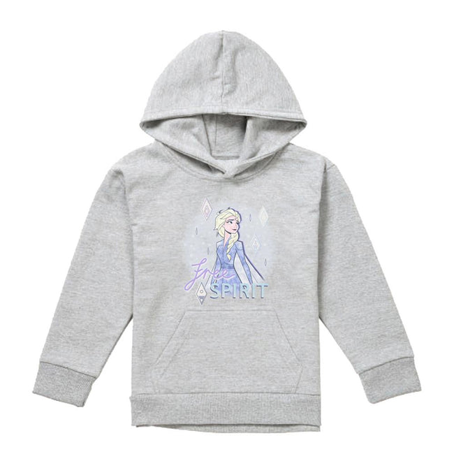 Athletic Heather - Front - Frozen Childrens-Kids Believe In Yourself Elsa Hoodie