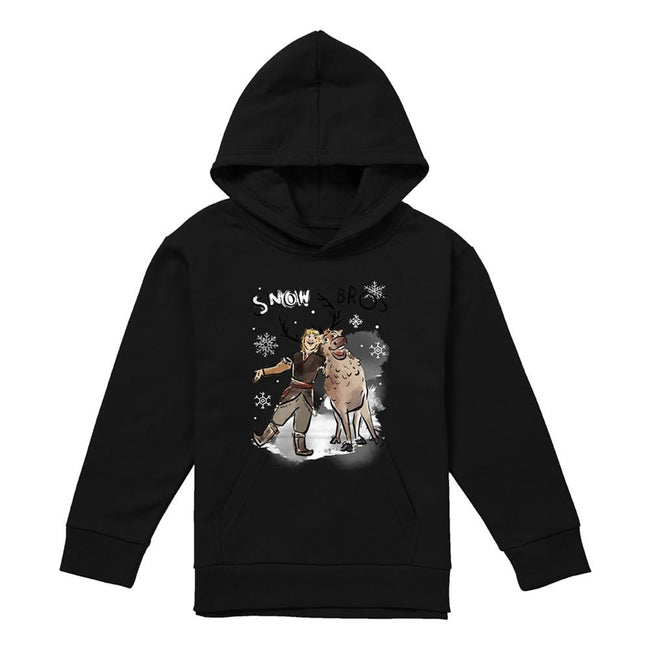 Black - Front - Frozen Childrens-Kids Snow Bros Sven & Kristoff Hoodie