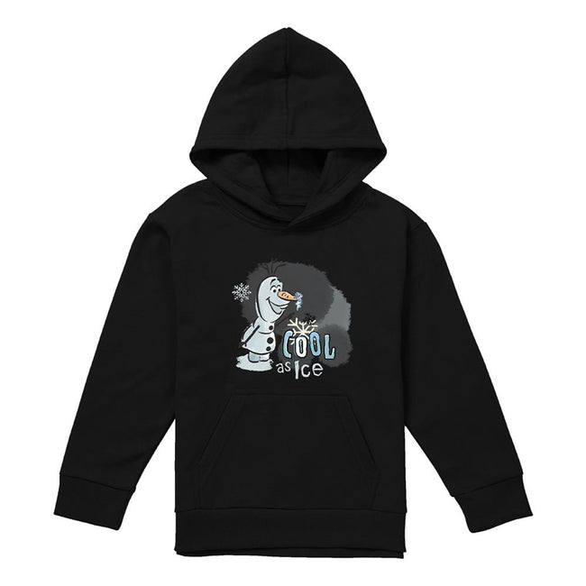 Black - Front - Frozen Childrens-Kids The Fire Spirit Are Cool As Ice Olaf & Bruni Hoodie