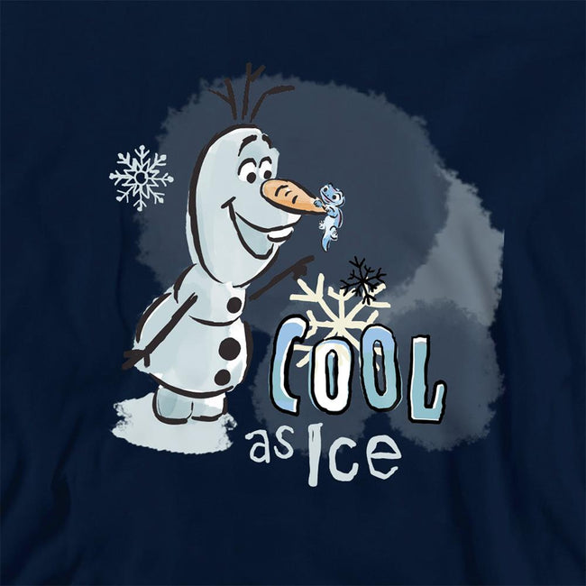 Navy - Back - Frozen Childrens-Kids The Fire Spirit Are Cool As Ice Olaf & Bruni Hoodie