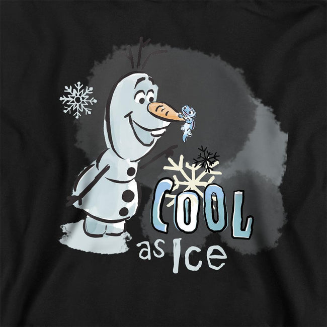 Black - Back - Frozen Childrens-Kids The Fire Spirit Are Cool As Ice Olaf & Bruni Hoodie