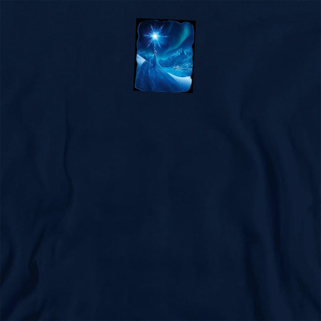 Navy - Back - Frozen Childrens-Kids Magical Light Elsa Pullover Hoodie