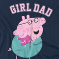 Navy - Back - Peppa Pig Unisex Adult Girl Dad Daddy Pig T-Shirt