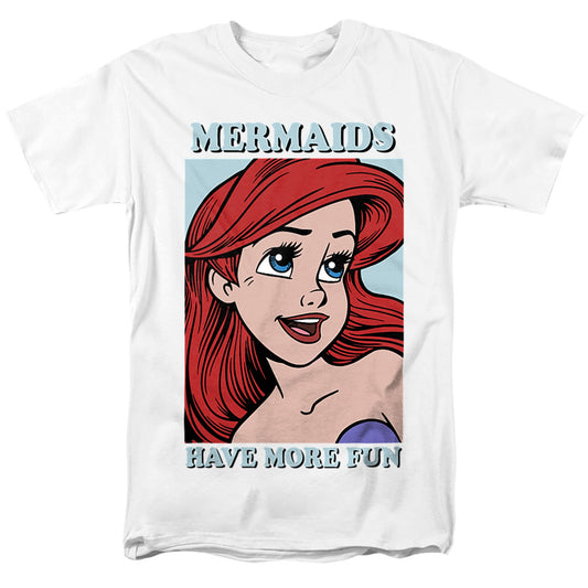 White - Front - The Little Mermaid Womens-Ladies Mermaids Have More Fun T-Shirt