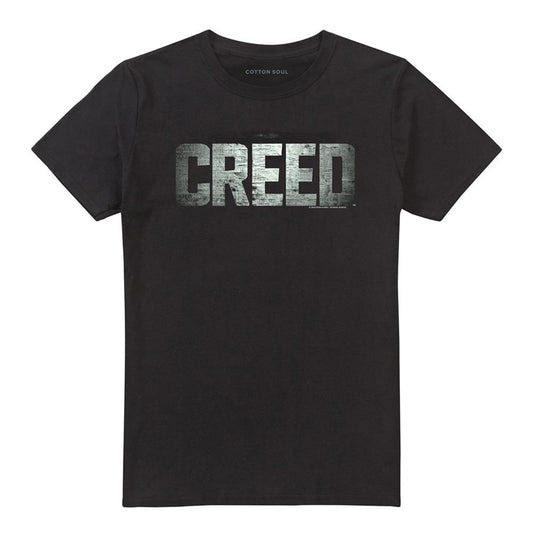 Black - Front - Creed Unisex Adult Logo T-Shirt