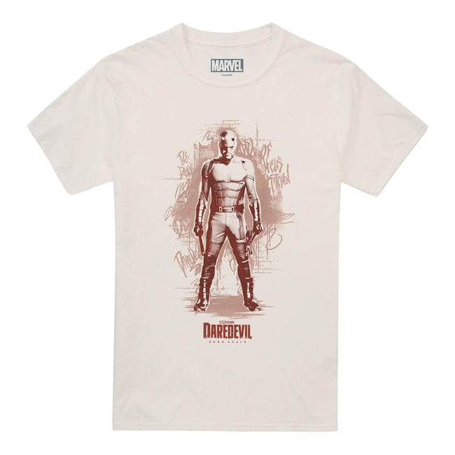 Natural - Lifestyle - Daredevil Unisex Adult Born Again Hell´s Kitchen Graffiti T-Shirt