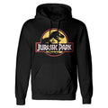 Black - Front - Jurassic Park Mens Classic Logo Hoodie