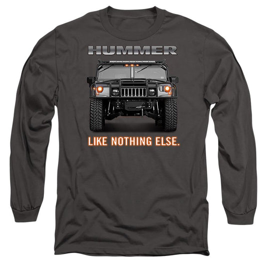 Charcoal - Front - Hummer Unisex Adult Like Nothing Else Long-Sleeved T-Shirt