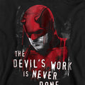 Black - Back - Daredevil Unisex Adult Born Again The Devil´s Work Is Never Done Sweatshirt