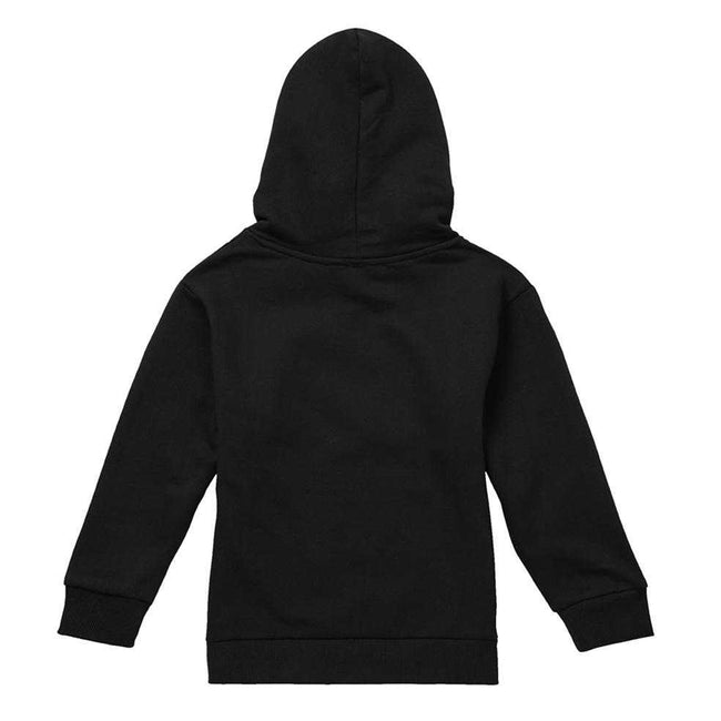 Black - Back - AC-DC Childrens-Kids Leopard Print Pull Over Hoodie