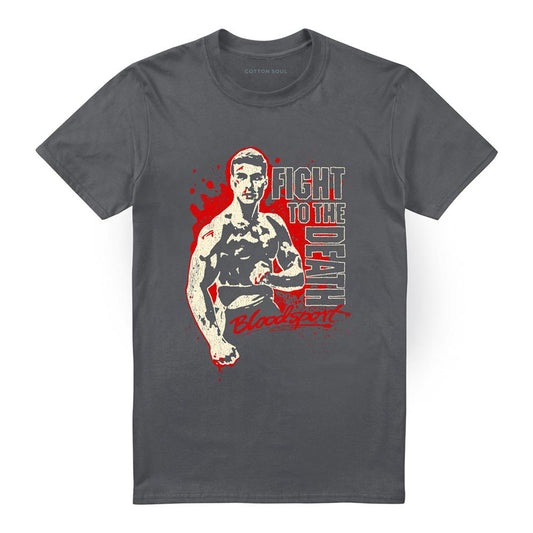 Charcoal - Front - Bloodsport Unisex Adult To The Death T-Shirt