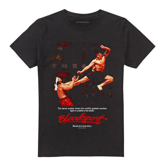 Black - Front - Bloodsport Unisex Adult Poster T-Shirt
