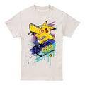 Natural - Front - Pokemon Mens 025 Pikachu T-Shirt