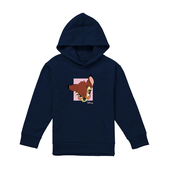 Navy - Front - Bambi Childrens-Kids Face Hoodie