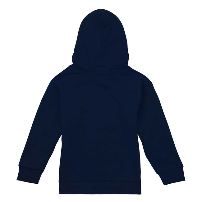 Navy - Back - Frozen Childrens-Kids Bright Like Elsa 8th Birthday Pullover Hoodie