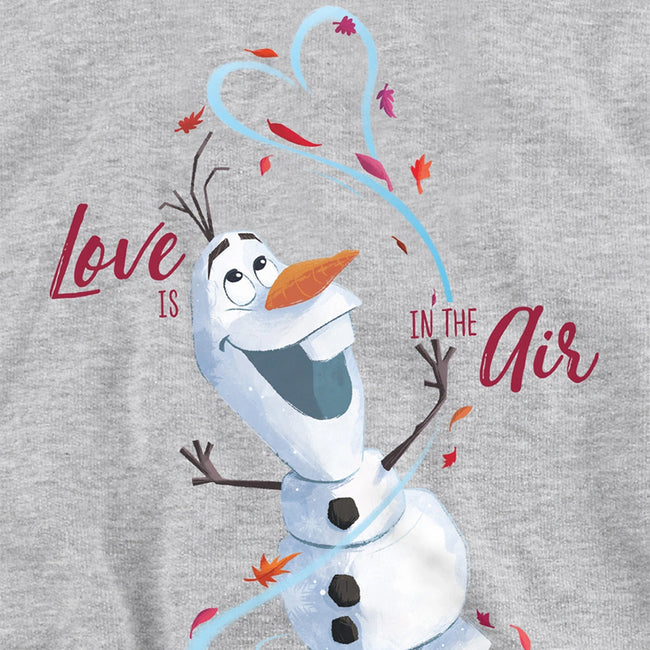 Athletic Heather - Side - Frozen Childrens-Kids Love Is In The Air Olaf Heather Valentine`s Day Pullover Hoodie