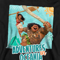 Black - Side - Moana Childrens-Kids Aventures In Oceania Maui Hoodie