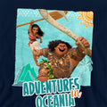 Navy - Back - Moana Childrens-Kids Aventures In Oceania Maui Hoodie