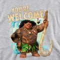 Athletic Heather - Side - Moana Childrens-Kids You're Welcome Maui Hoodie