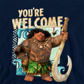 Navy - Side - Moana Childrens-Kids You're Welcome Maui Hoodie