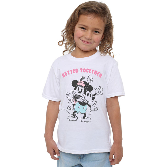 White - Side - Disney Girls Better Together Mickey & Minnie Mouse T-Shirt