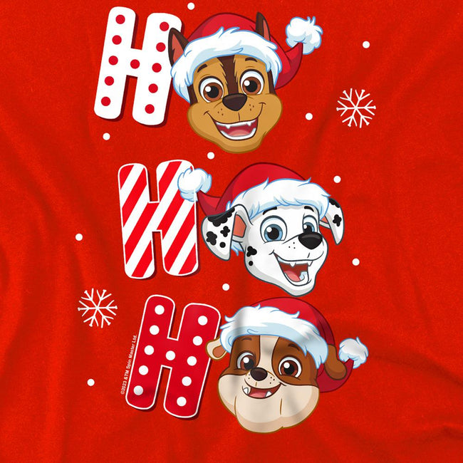 Red - Side - Paw Patrol Childrens-Kids Santa Hat Pullover Hoodie
