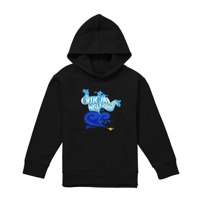 Black - Front - Aladdin Childrens-Kids Official Wish Granter Genie Pullover Hoodie