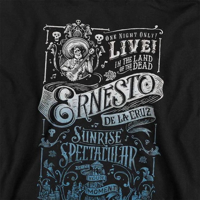 Black - Side - Coco Childrens-Kids Sunrise Spectacular Ernesto de la Cruz Poster Hoodie