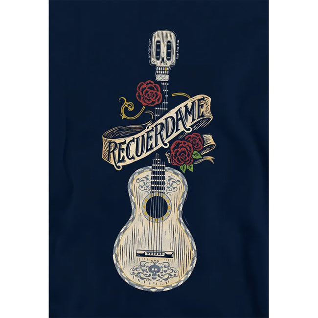 Navy - Side - Coco Childrens-Kids Recuerdame Famous Guitar Ernesto de la Cruz Hoodie