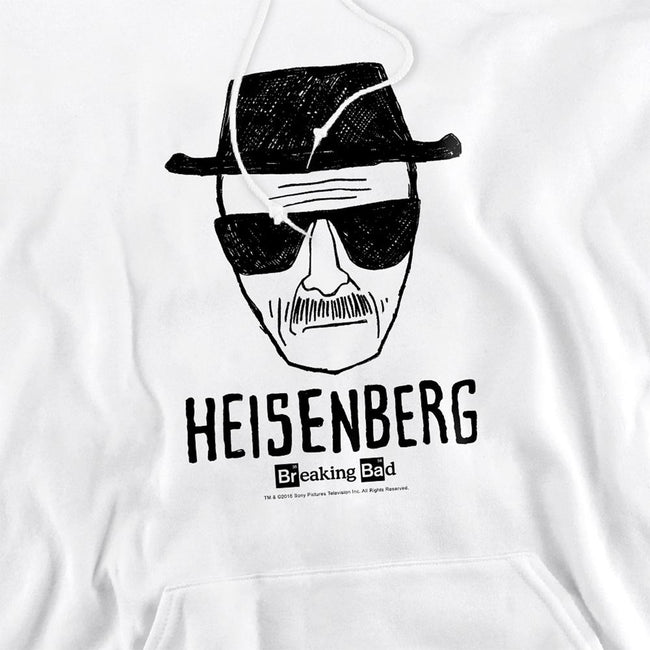White - Side - Breaking Bad Unisex Adult Heisenberg Hoodie