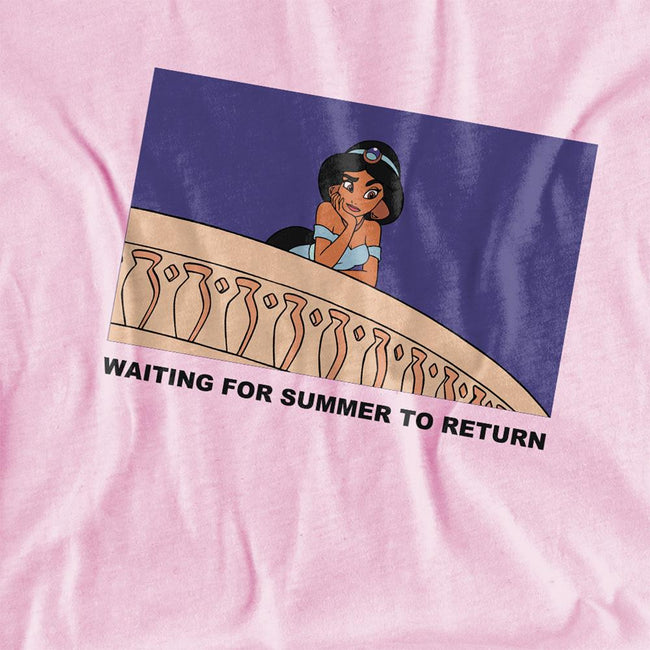 Light Pink - Side - Aladdin Childrens-Kids Waiting For Summer To Return Hoodie