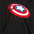 Black - Side - Captain America Childrens-Kids First Avenger Pull Over Hoodie