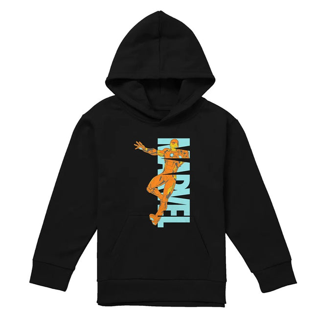 Black - Front - Marvel Childrens-Kids Emerge Iron Man Hoodie