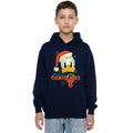 Navy - Lifestyle - Donald Duck Childrens-Kids Merry Christmas Hoodie