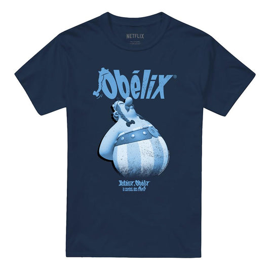 Navy - Front - Asterix Unisex Adult Grump T-Shirt