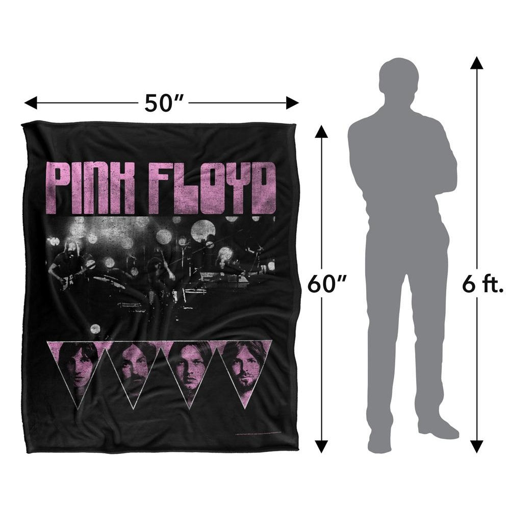 Black-Pink - Close up - Pink Floyd Silky Heads Supersoft Blanket