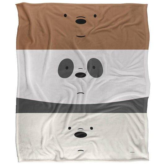 Multicoloured - Front - We Bare Bears Silky Stack Supersoft Blanket