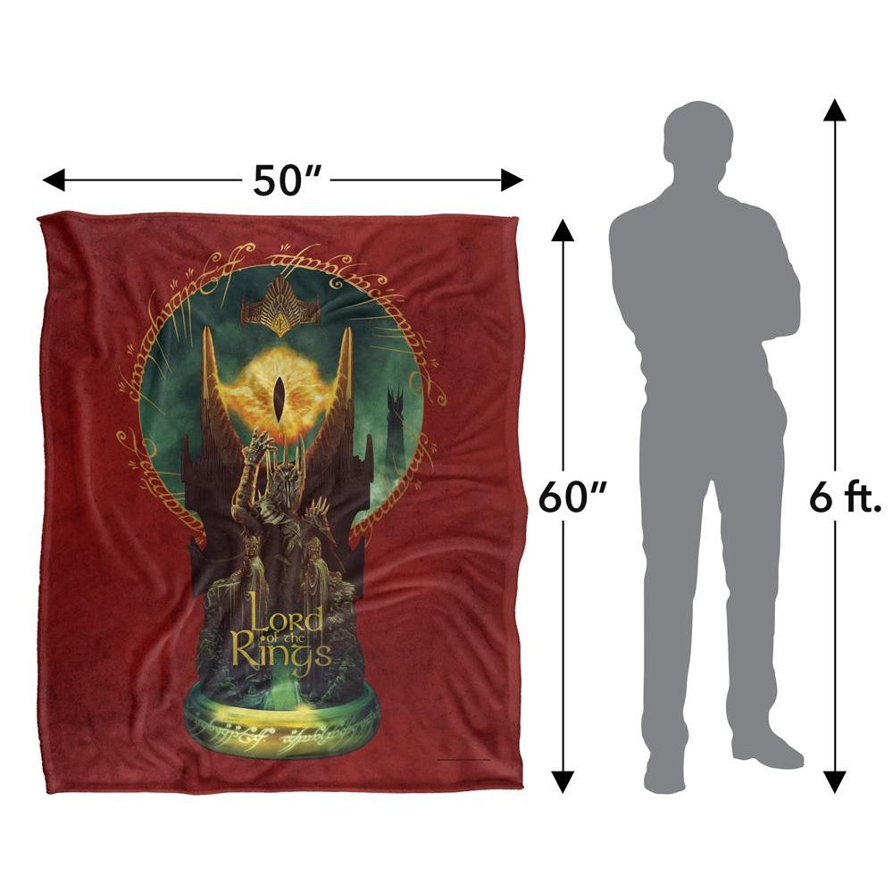 Red-Multicoloured - Close up - Lord Of The Rings Barad-Dur Sauron Silky Supersoft Blanket