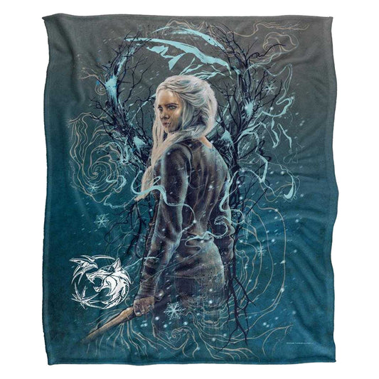 Multicoloured - Front - The Witcher Silky Airbrush Ciri Supersoft Blanket