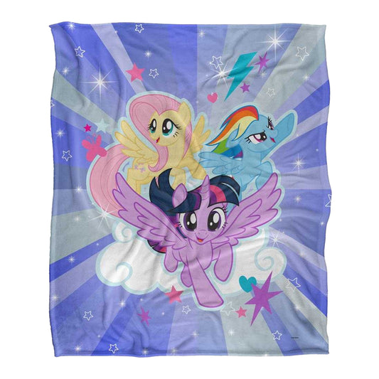 Multicoloured - Front - My Little Pony Silky Starry Sky Supersoft Blanket