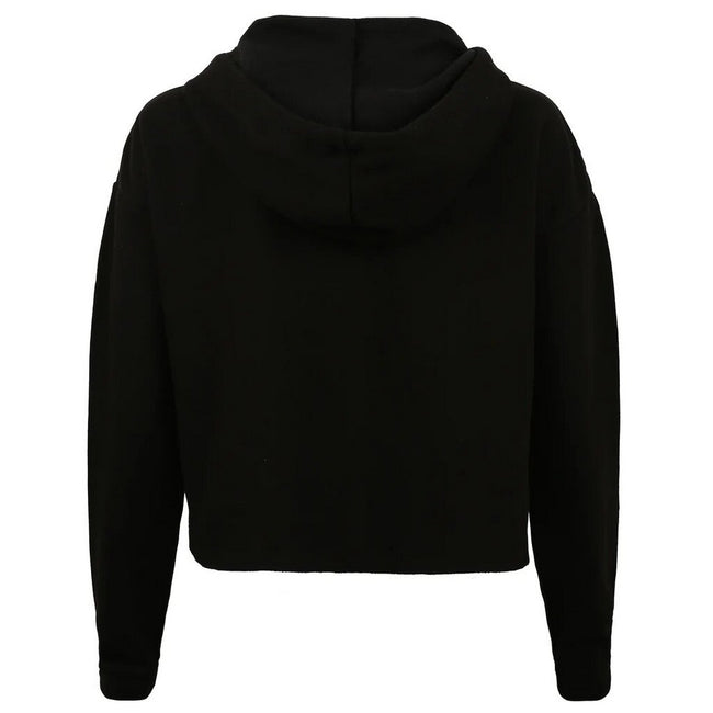 Black - Back - Disney Womens-Ladies Love Mickey Crop Hoodie