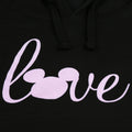 Black - Side - Disney Womens-Ladies Love Mickey Crop Hoodie