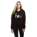Black - Lifestyle - Disney Womens-Ladies Love Mickey Crop Hoodie