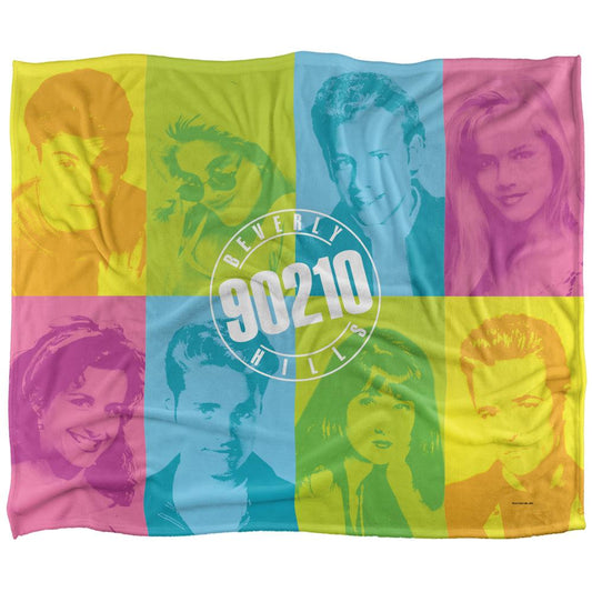 Multicoloured - Front - Beverly Hills Cop 90210 Silky Colour Block Supersoft Blanket