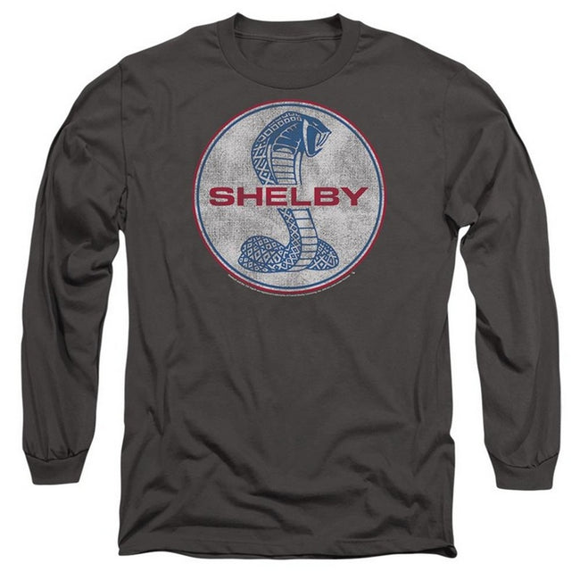 Charcoal - Front - Carroll Shelby Unisex Adult Full Color Cobra Long-Sleeved T-Shirt